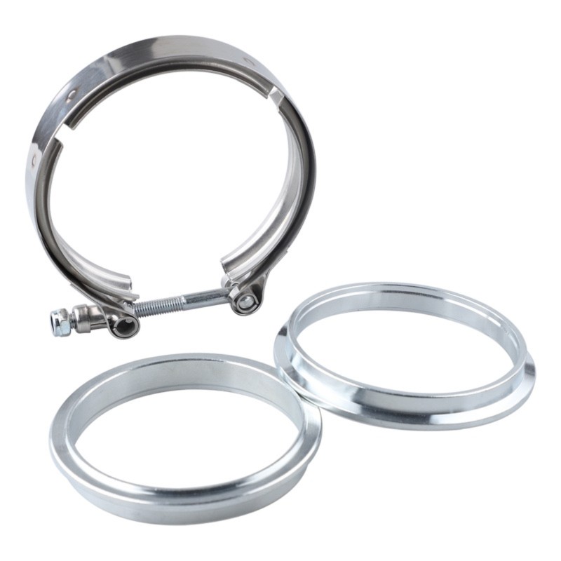 Exhaust V Band Clamp Flange Kit Stainless - 스테인리스 스틸 퀵 릴리스 V 밴드