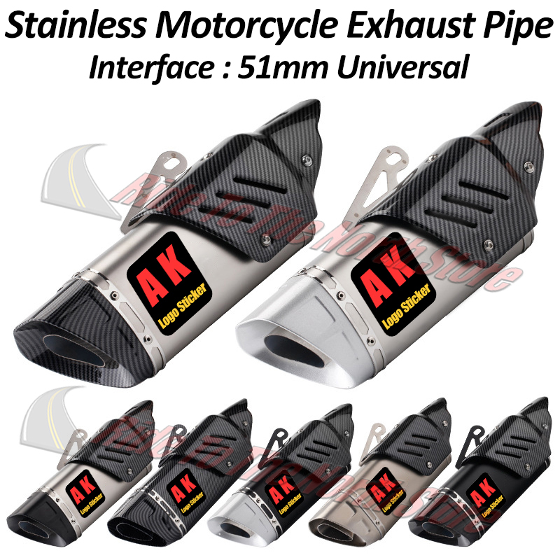 Exhaust Muffler Stainless Steel Universal - 닌자250 400 Z400 900 CBR300 R3