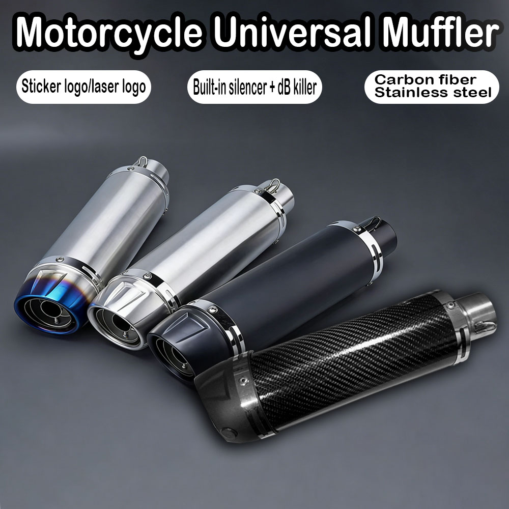 Exhaust Muffler Stainless Steel Universal - 51mm 범용 오토바이 배기 머플러 파이프,