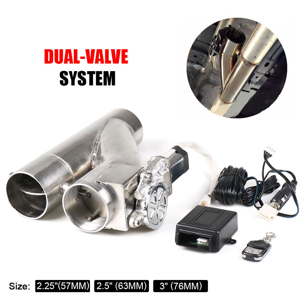 Dual Exhaust Cutout Valve Y Pipe Stainless - 스테인리스 스틸 헤더 2.25''/2.5''/3.0'' Y 파이프
