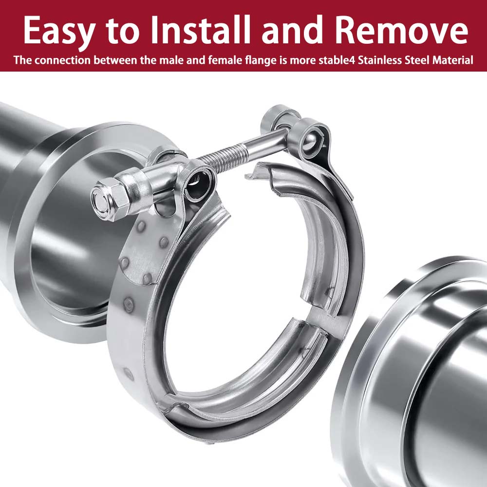 범용 304 스테인리스 스틸 V-밴드 클램프 키트 터보 - Exhaust V Band Clamp Flange Kit Stainless 리뷰 및 가격