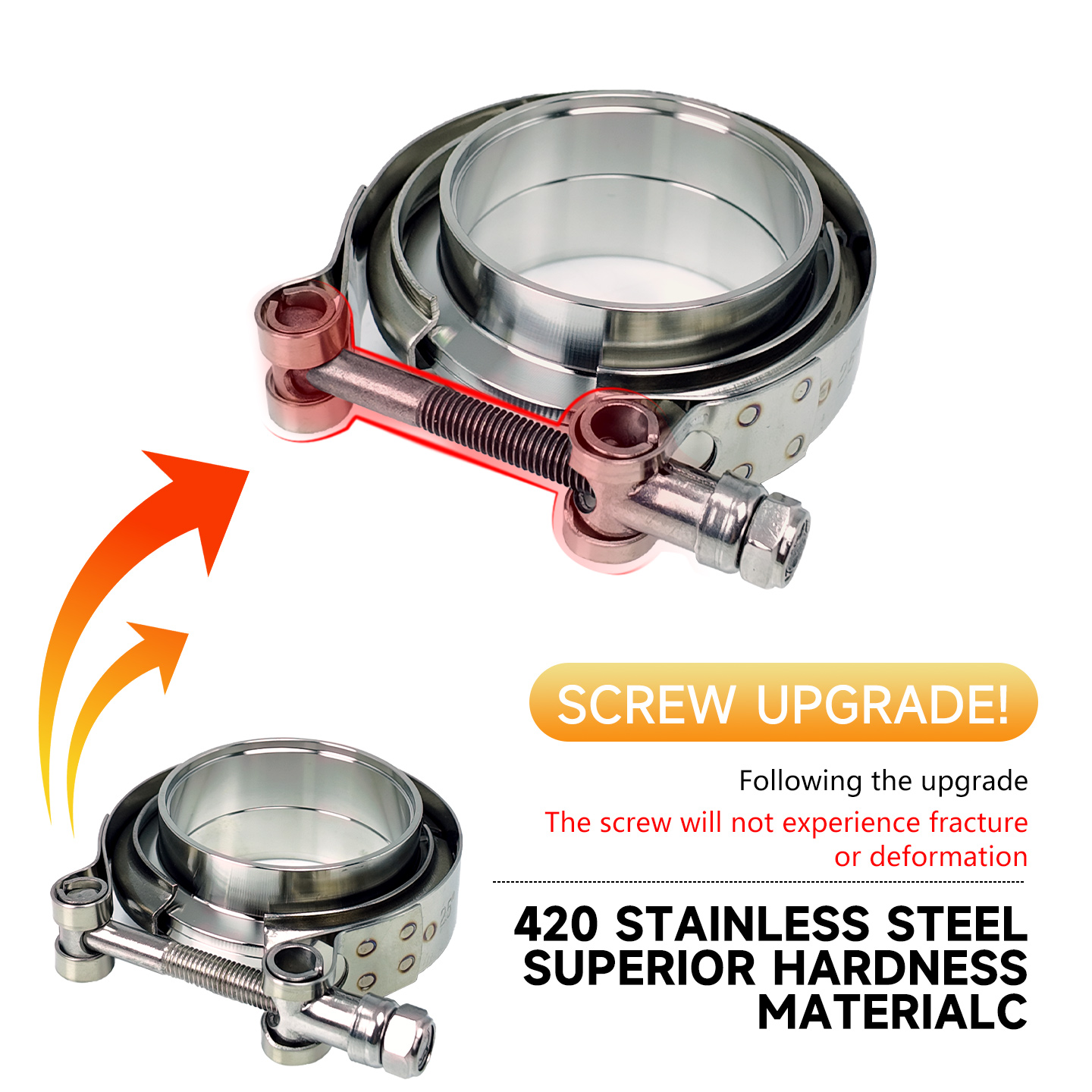 304 스테인리스 스틸 V 밴드 클램프 키트, 빠른 분 - Exhaust V Band Clamp Flange Kit Stainless 리뷰 및 가격