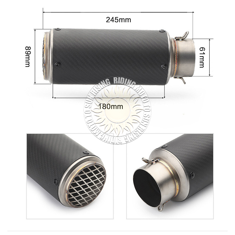 가와사키 z900 z1000 CBR600 S1000RR - Exhaust Muffler Stainless Steel Universal 리뷰 및 가격