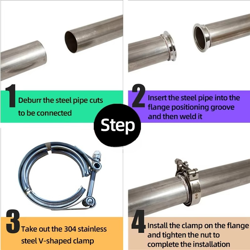 304 스테인리스 스틸 재질의 빠른 분리형 표준 V 밴 - Exhaust V Band Clamp Flange Kit Stainless 리뷰 및 가격