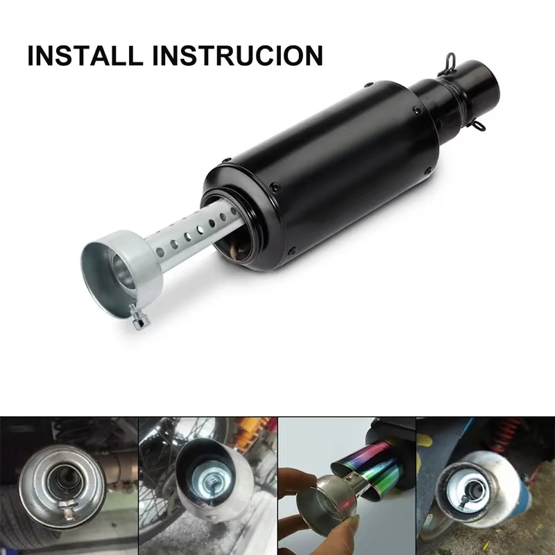 유니버셜 오토바이 35mm 42mm 45mm 48mm  - Exhaust Muffler Stainless Steel Universal 리뷰 및 가격