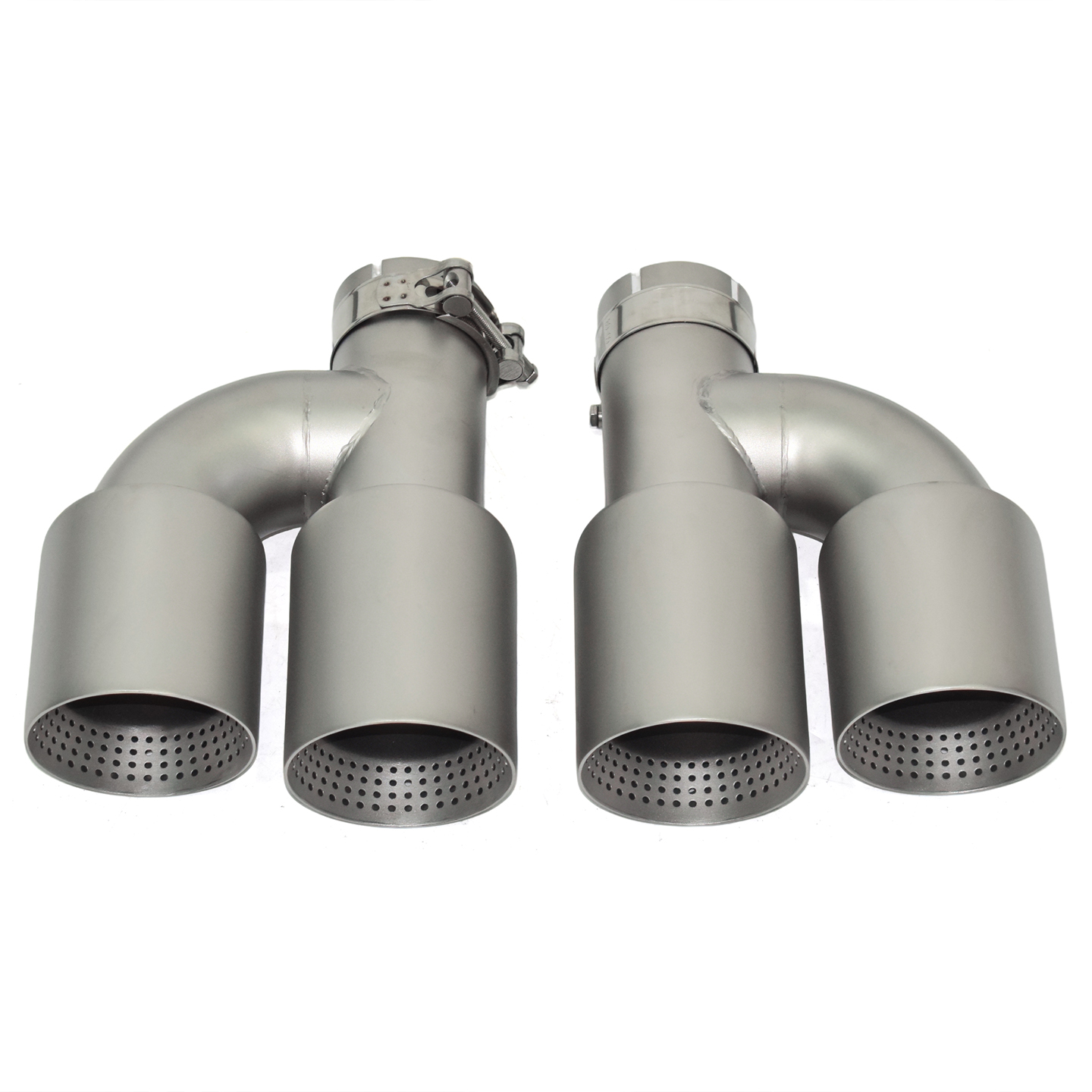 유니버설 매트 실버 스테인리스 스틸 배기 팁, AK 로 - Exhaust Muffler Stainless Steel Universal 리뷰 및 가격