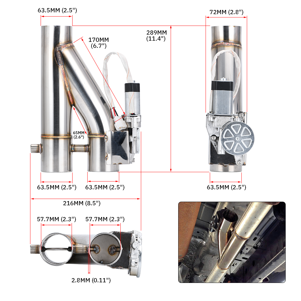 범용 전기 배기 다운파이프 컷아웃 듀얼 밸브, 무선 원 - Exhaust Dump Valve With Wireless Remote 리뷰 및 가격