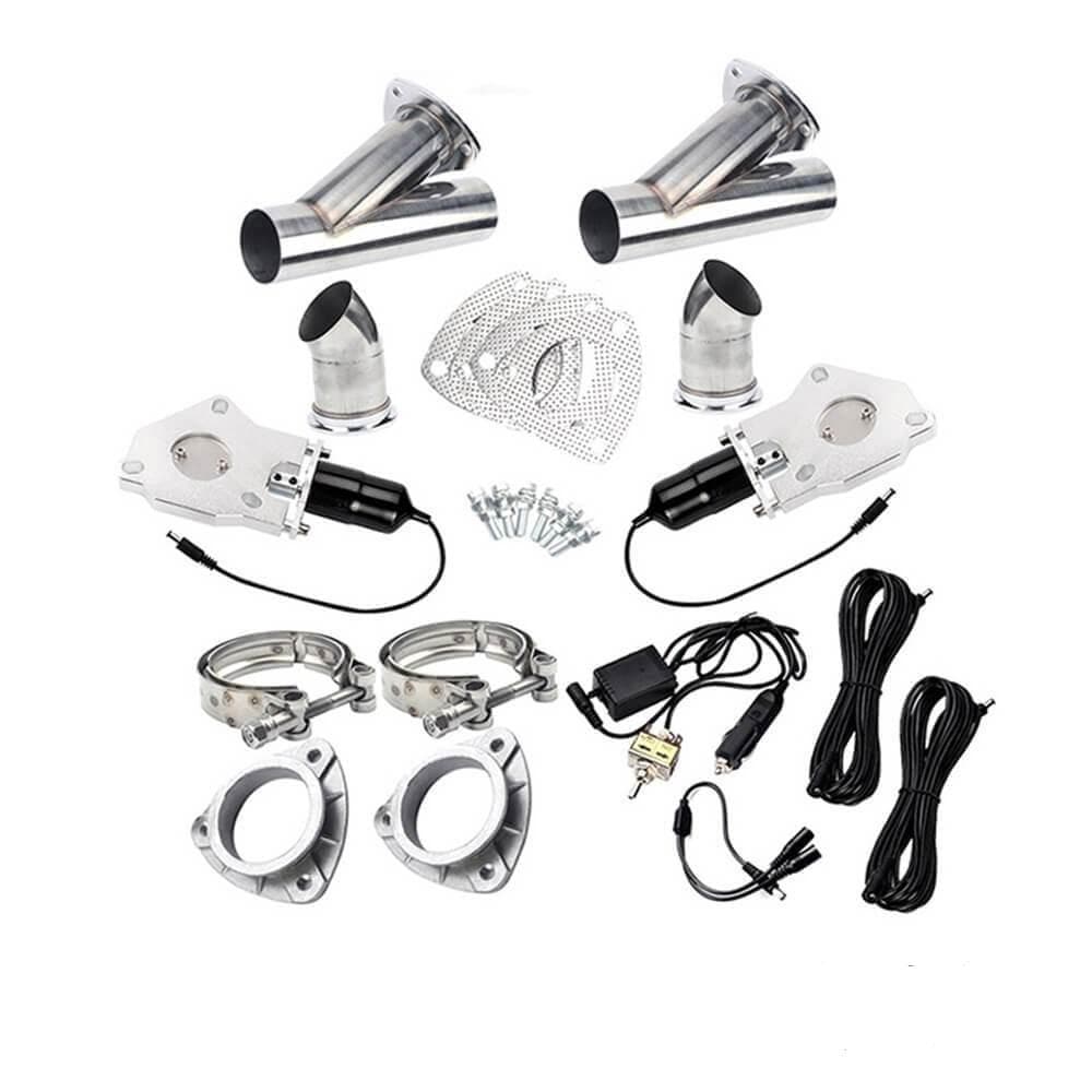 2.0/2.25/2.5/3.0 인치 듀얼 수동 스위치  - Dual Exhaust Cutout Valve Y Pipe Stainless 리뷰 및 가격