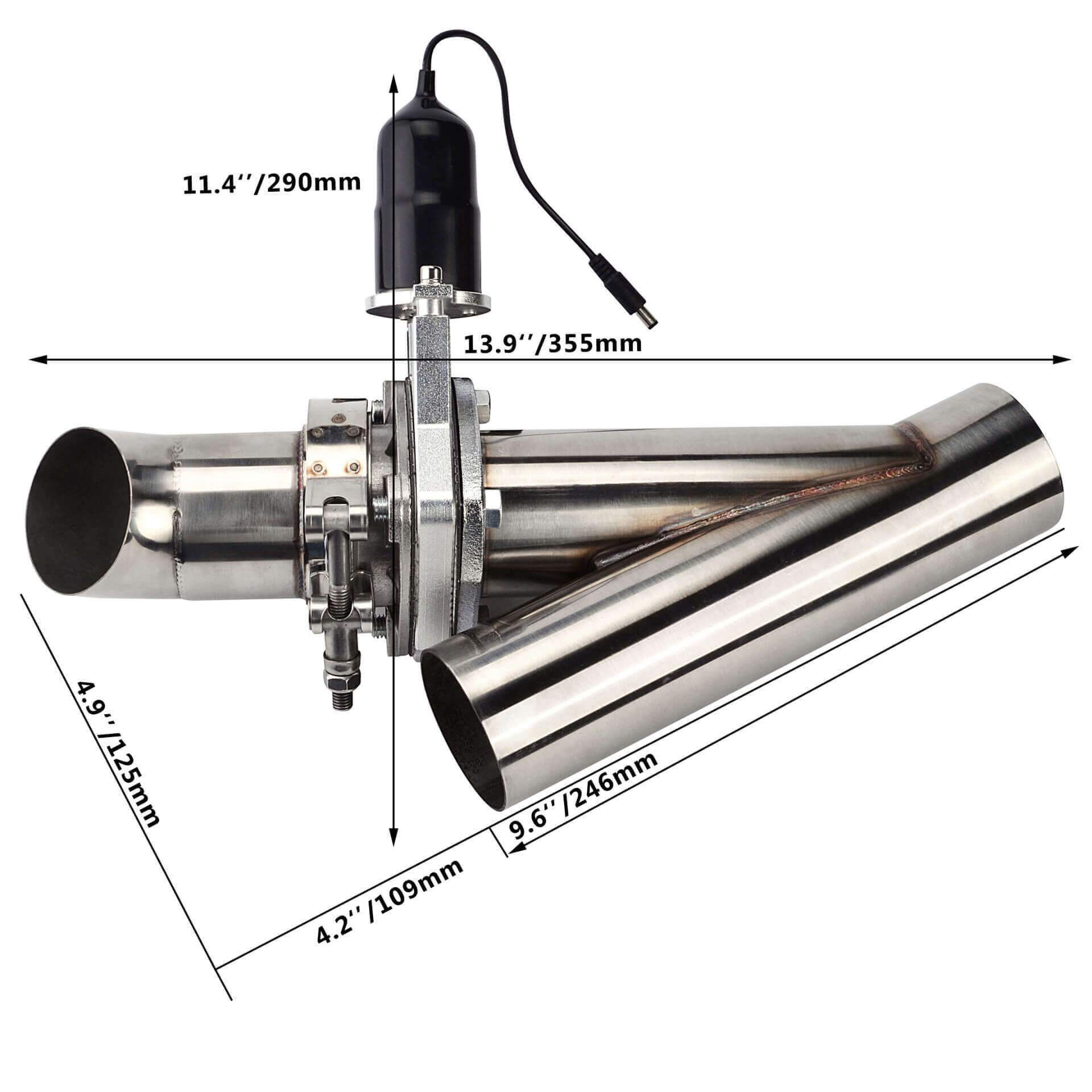 2.0/2.25/2.5/3.0 인치 듀얼 수동 스위치  - Dual Exhaust Cutout Valve Y Pipe Stainless 리뷰 및 가격