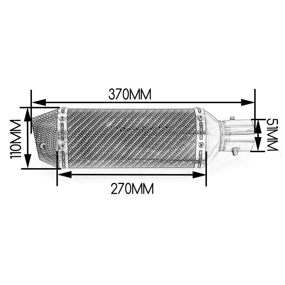 38-51mm 범용 ATV, BMW, 야마하, KTM, - Exhaust Muffler Stainless Steel Universal 리뷰 및 가격