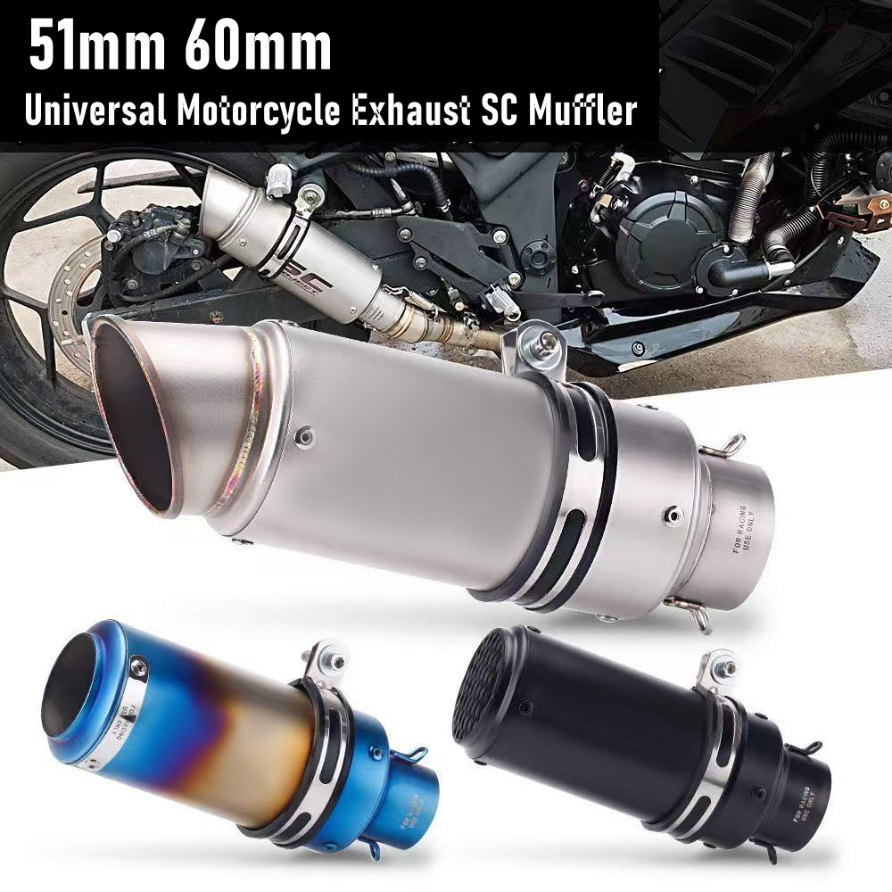 혼다 야마하 R6 R1 R3 MT07 GSX250 Z4 - Exhaust Muffler Stainless Steel Universal 리뷰 및 가격