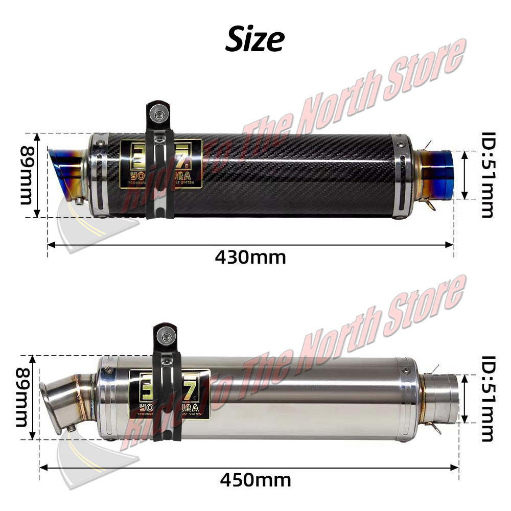 51MM 인렛 유니버설 롱 요시 오토바이 배기 머플러  - Exhaust Muffler Stainless Steel Universal 리뷰 및 가격