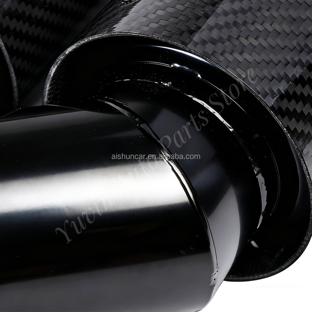 범용 듀얼 배기구 Y자형 파이프, 탄소 섬유 외피, 스 - Exhaust Tips Dual Outlet Carbon Fiber 63Mm 리뷰 및 가격