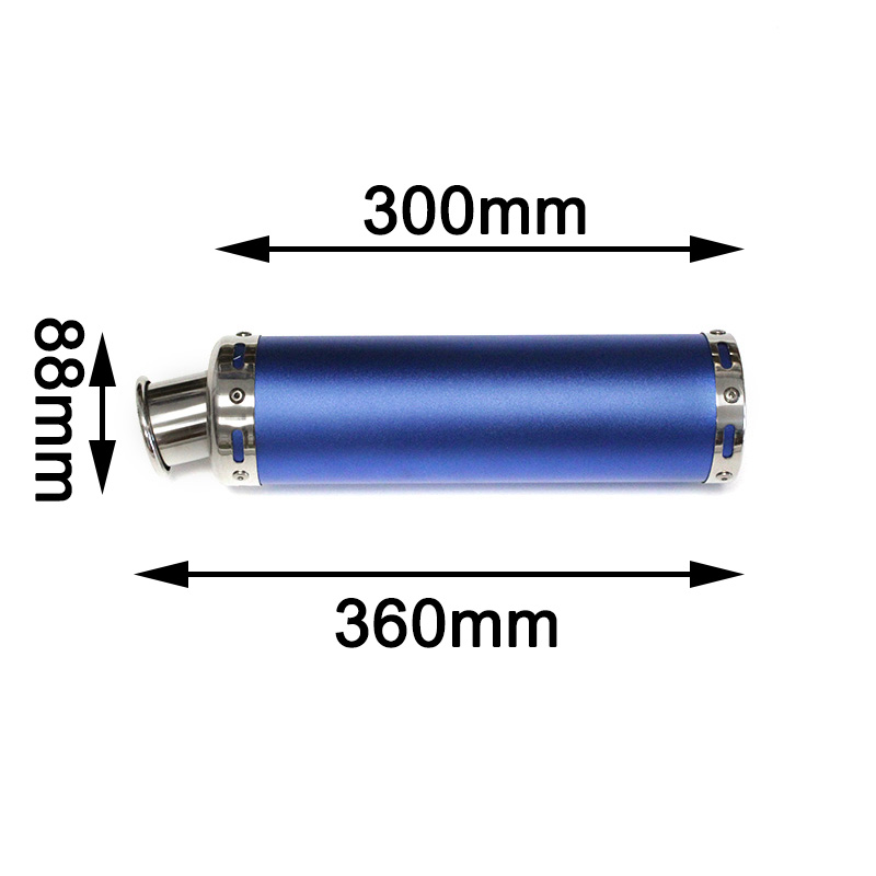 2스트로크 머플러 88X300mm 9가지 색상 롱 유니 - Exhaust Muffler Stainless Steel Universal 리뷰 및 가격