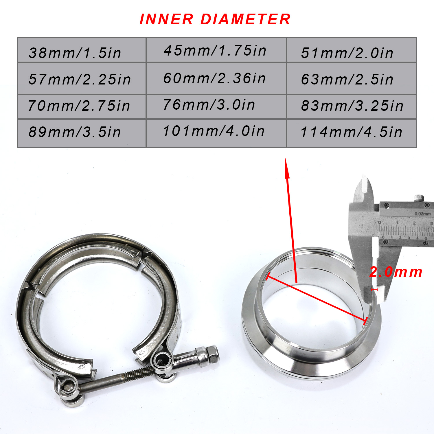 범용 304 스테인리스 스틸 퀵 릴리스 V 밴드 클램프 - Exhaust V Band Clamp Flange Kit Stainless 리뷰 및 가격